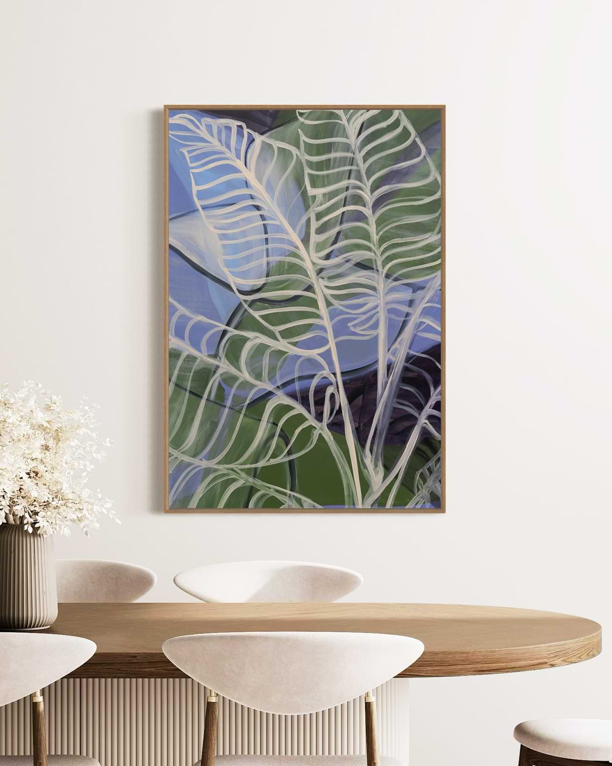 large-scale canvas art Giclée print#wood-frame_oak