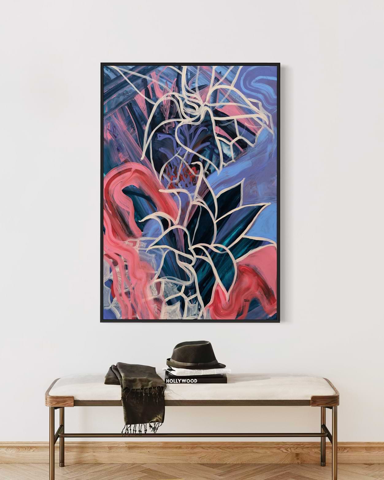large-scale canvas art Giclée print#wood-frame_black